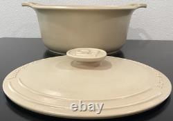 Emile Henry Sublime Ceramic 7.5 Quart Dutch Oven Creme Round Casserole 13 Diam