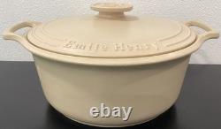 Emile Henry Sublime Ceramic 7.5 Quart Dutch Oven Creme Round Casserole 13 Diam