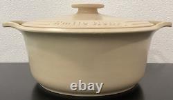 Emile Henry Sublime Ceramic 7.5 Quart Dutch Oven Creme Round Casserole 13 Diam