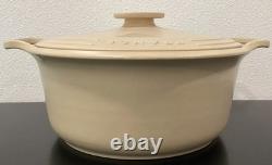 Emile Henry Sublime Ceramic 7.5 Quart Dutch Oven Creme Round Casserole 13 Diam