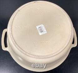 Emile Henry Sublime Ceramic 7.5 Quart Dutch Oven Creme Round Casserole 13 Diam