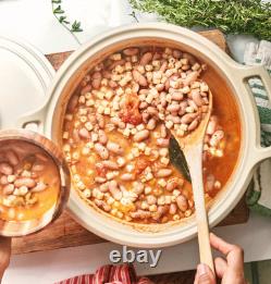 Emile Henry Sublime Ceramic 7.5 Quart Dutch Oven Creme Round Casserole 13 Diam