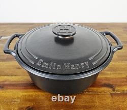 Emile Henry Sublime Ceramic Dutch Oven 7.5 qt Graphite Made in France $300 READ
