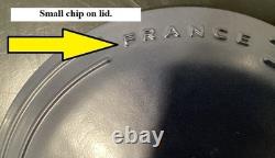 Emile Henry Sublime Lid Small Chip Ceramic 6 Quart Indigo Dutch Oven 12.25 Emile Henry Sublime Lid Small Chip Ceramic 6 Quart Indigo Dutch Oven 12.25