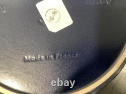 Emile Henry Sublime Lid Small Chip Ceramic 6 Quart Indigo Dutch Oven 12.25