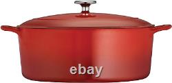 Enameled Cast Iron Covered Dutch Oven 7-Quart Gradated Red, 80131/052DS