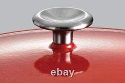 Enameled Cast Iron Covered Dutch Oven 7-Quart Gradated Red, 80131/052DS