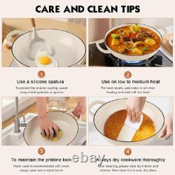 Enameled Cast Iron Dutch Oven 3.8 Quart Dutch Oven Pot with Lid Shallow C