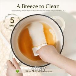 Enameled Cast Iron Dutch Oven 5.5QT Pot with Lid Cookbook & Cotton Potholde