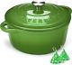 Enameled Cast Iron Dutch Oven 5.5qt Pot With Lid Cookbook & Cotton Potholders