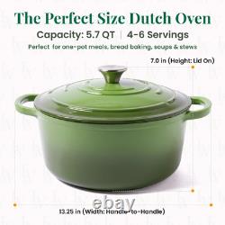 Enameled Cast Iron Dutch Oven 5.7qt Dutch Oven Pot with Lid Dutch Oven fo
