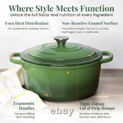 Enameled Cast Iron Dutch Oven 5.7qt Dutch Oven Pot with Lid Dutch Oven fo
