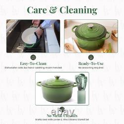 Enameled Cast Iron Dutch Oven 5.7qt Dutch Oven Pot with Lid Dutch Oven fo