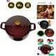 Enameled Cast Iron Dutch Oven 5 Qt Cranberry Body Lid Oven Safe Stovetop