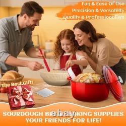 Enameled Cast Iron Dutch Oven Pot with Lid, 5QT Dutch Oven for Bread Baking