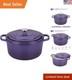 Enameled Cast Iron Dutch Oven Pot With Lid, For Sourdough Bread Baking, Round