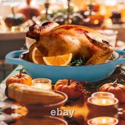 Enameled Cast Iron Dutch Oven with Lid, 11 Bread Pan Baking Kit, 6 Quart Ename