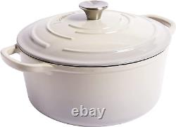 Enameled Cast Iron Dutch Oven with Lid Oversized Handles, Dome Lid, Dutch Oven