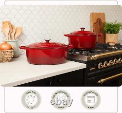Enameled Cast Iron Dutch Oven with Lid Oversized Handles, Dome Lid, Dutch Oven