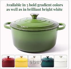 Enameled Cast Iron Dutch Oven with Lid Oversized Handles, Dome Lid, Dutch Oven