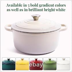 Enameled Cast Iron Dutch Oven with Lid Oversized Handles, Dome Lid, Dutch Oven