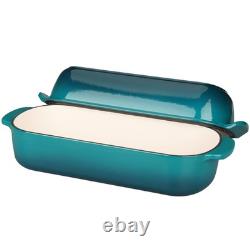 Enameled Cast Iron Loaf Pan with Lid, Dutch Oven Bread pan for Homemade Sourd