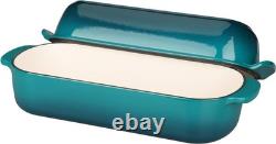 Enameled Cast Iron Loaf Pan with Lid, Dutch Oven Bread pan for Homemade Sourd