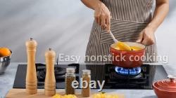 Enameled Cast Iron Saucepan Set 1QT & 2QT with Lid, Nonstick Dutch Oven, Inducti