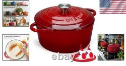 Enameled Dutch Oven with Superior Heat Distribution