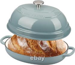 Enameled Oval Cast Iron Dutch Oven Pot with Lid, Bread Dutch Oven for Sourdough