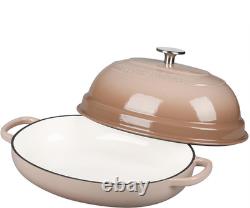 Enameled Oval Cast Iron Dutch Oven Pot with Lid, Bread Dutch Oven for Sourdough