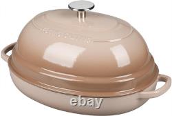 Enameled Oval Cast Iron Dutch Oven Pot with Lid, Bread Dutch Oven for Sourdough