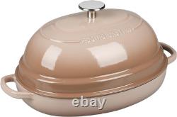 Enameled Oval Cast Iron Dutch Oven Pot with Lid, Bread Dutch Oven for Sourdough