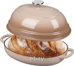 Enameled Oval Cast Iron Dutch Oven Pot with Lid, Bread Dutch Oven for Sourdough