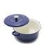 European Crafted Enameled Iron, Round 7qt Dutch Oven Casserole With Lid, Coba