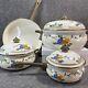 Fissler 1960's Mid Century 7pc Enamel Ware With Brass Handles New Amsterdam