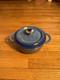Fontignac Cast Iron Dutch Oven Blue Burst Enamel 23/8 Qt Made In France
