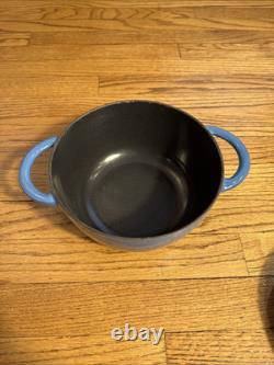 Fontignac Cast Iron Dutch Oven Blue Burst Enamel 23/8 Qt Made in France