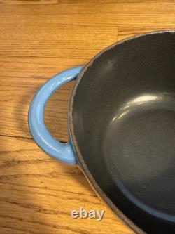 Fontignac Cast Iron Dutch Oven Blue Burst Enamel 23/8 Qt Made in France