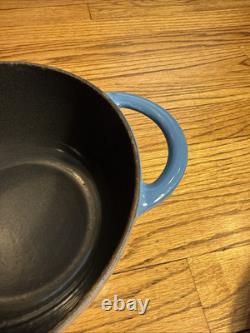 Fontignac Cast Iron Dutch Oven Blue Burst Enamel 23/8 Qt Made in France