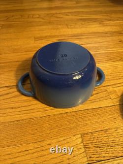 Fontignac Cast Iron Dutch Oven Blue Burst Enamel 23/8 Qt Made in France