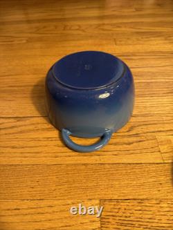 Fontignac Cast Iron Dutch Oven Blue Burst Enamel 23/8 Qt Made in France