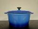 Fontignac Cast Iron Dutch Oven Blue Burst Enamel 5 Quart No. 26 Made In France