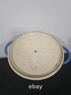 Fontignac Cast Iron Dutch Oven Blue Burst Enamel 5 Quart No. 26 Made in France