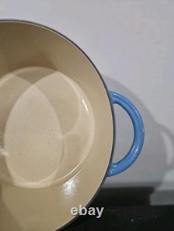 Fontignac Cast Iron Dutch Oven Blue Burst Enamel 5 Quart No. 26 Made in France