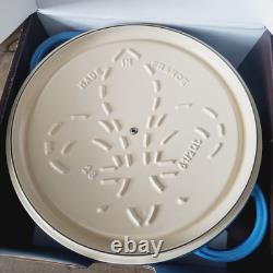 Fontignac Cocotte Cuisson Blue Enamel Iron French Oven 6.5QT Round NEVER USED