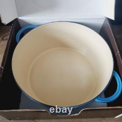 Fontignac Cocotte Cuisson Blue Enamel Iron French Oven 6.5QT Round NEVER USED