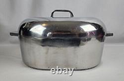 Forever Cast Aluminum Roaster Oval Dutch Oven withLid Fleur De Lis 8 Qt 18x10x5