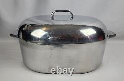 Forever Cast Aluminum Roaster Oval Dutch Oven withLid Fleur De Lis 8 Qt 18x10x5