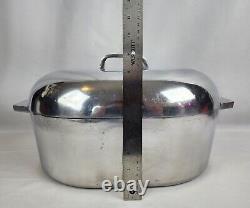 Forever Cast Aluminum Roaster Oval Dutch Oven withLid Fleur De Lis 8 Qt 18x10x5